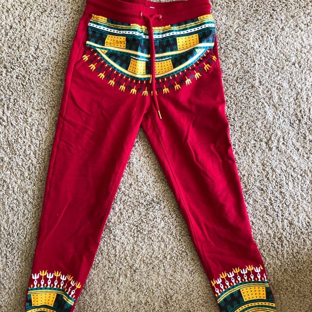 Red joggers